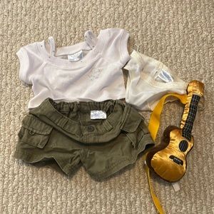 Build-A-Bear clothing and guitar accessory